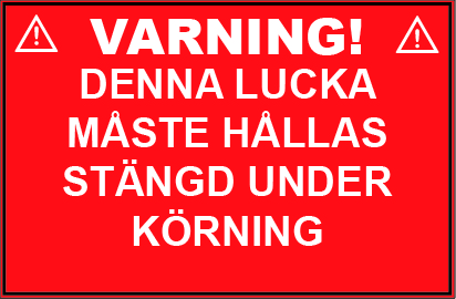 Dekal stäng ellucka svenska 120x80