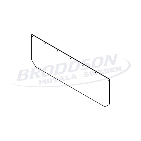 Gummi sidokjol främre