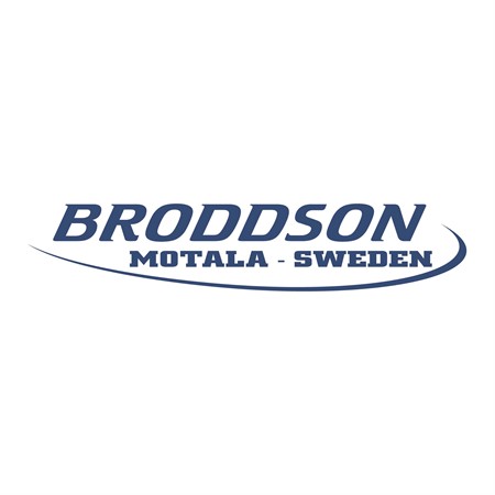 Dekal Broddson Motala Sweden blå 1150x230mm